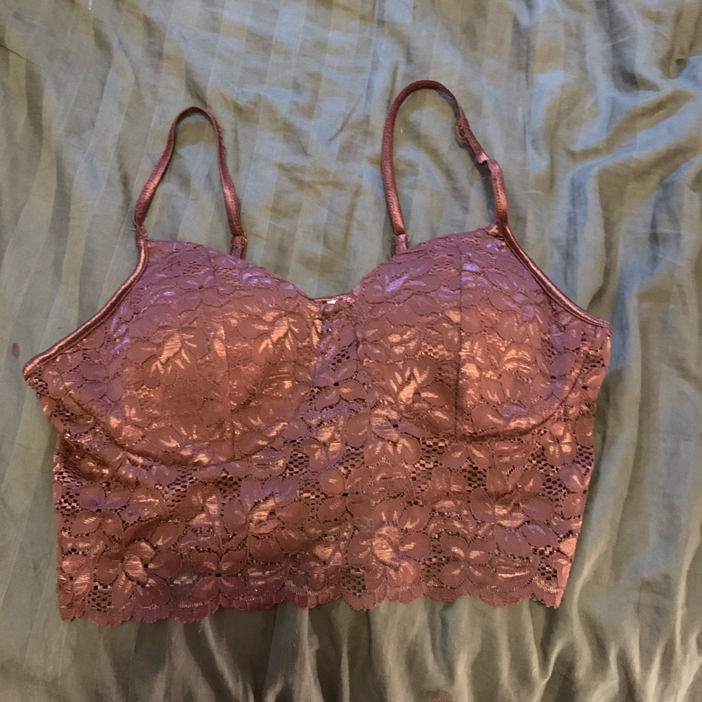 Lace floral tank top